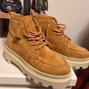 Tan Suede Women's Ankle Boots